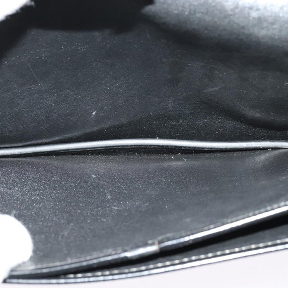 Christian Dior Trotter Canvas Shoulder Bag Navy Gold Auth BD2210