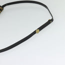 Christian Dior Trotter Canvas Shoulder Bag Navy Gold Auth BD2210-7