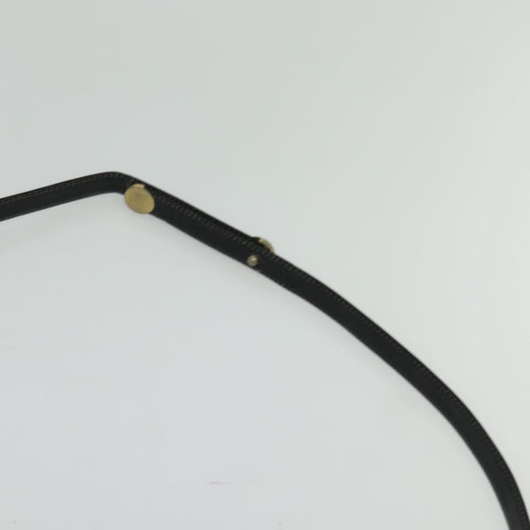 Christian Dior Trotter Canvas Shoulder Bag Navy Gold Auth BD2210