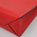 BALENCIAGA Cable Shopper S Hand Bag Leather 2way Red Silver 371177 Auth BD2212-10