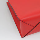 BALENCIAGA Cable Shopper S Hand Bag Leather 2way Red Silver 371177 Auth BD2212-13