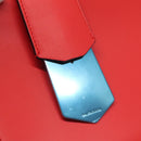 BALENCIAGA Cable Shopper S Hand Bag Leather 2way Red Silver 371177 Auth BD2212-15