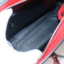 BALENCIAGA Cable Shopper S Hand Bag Leather 2way Red Silver 371177 Auth BD2212-18