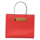 BALENCIAGA Cable Shopper S Hand Bag Leather 2way Red Silver 371177 Auth BD2212-3
