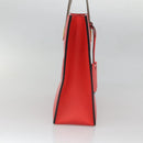 BALENCIAGA Cable Shopper S Hand Bag Leather 2way Red Silver 371177 Auth BD2212-4