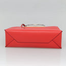 BALENCIAGA Cable Shopper S Hand Bag Leather 2way Red Silver 371177 Auth BD2212-9