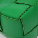 BOTTEGA VENETA MAXI INTRECCIATO Cassette Shoulder Bag Leather Green Auth BD2213-14