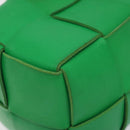 BOTTEGA VENETA MAXI INTRECCIATO Cassette Shoulder Bag Leather Green Auth BD2213-15