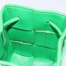 BOTTEGA VENETA MAXI INTRECCIATO Cassette Shoulder Bag Leather Green Auth BD2213-17