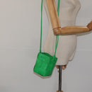 BOTTEGA VENETA MAXI INTRECCIATO Cassette Shoulder Bag Leather Green Auth BD2213-18