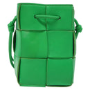 BOTTEGA VENETA MAXI INTRECCIATO Cassette Shoulder Bag Leather Green Auth BD2213-13