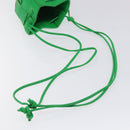 BOTTEGA VENETA MAXI INTRECCIATO Cassette Shoulder Bag Leather Green Auth BD2213-7