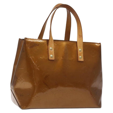 LOUIS VUITTON Monogram Vernis Reade PM Hand Bag Bronze M91146 LV Auth BD2222