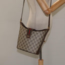 GUCCI GG Supreme Web Sherry Line Shoulder Bag PVC Beige 40 02 081 Auth BD2229-21