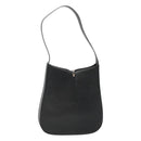 Salvatore Ferragamo Gancini Shoulder Bag Safiano leather Black Auth BD2230-1