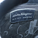 Salvatore Ferragamo Gancini Shoulder Bag Safiano leather Black Auth BD2230-16
