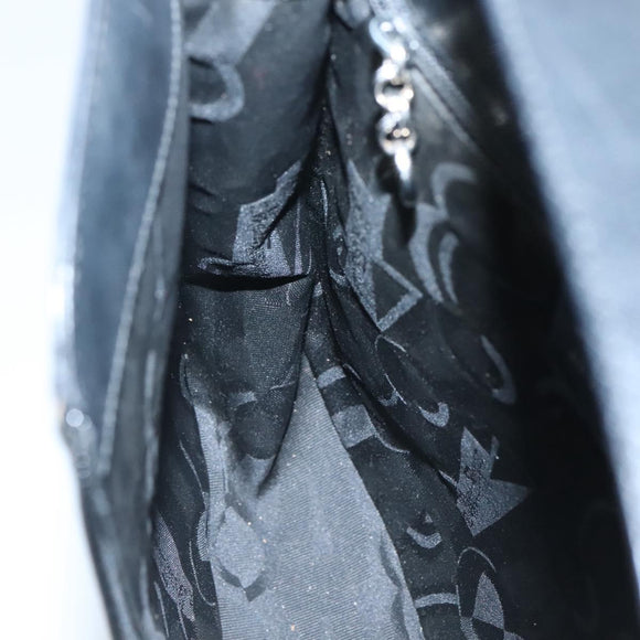 Salvatore Ferragamo Gancini Shoulder Bag Safiano leather Black Auth BD2230