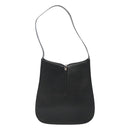 Salvatore Ferragamo Gancini Shoulder Bag Safiano leather Black Auth BD2230-2