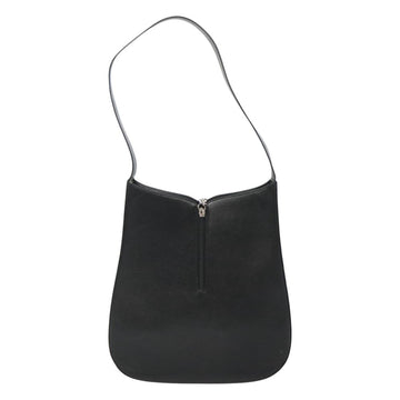 Salvatore Ferragamo Gancini Shoulder Bag Safiano leather Black Auth BD2230 - 0