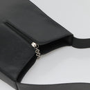 Salvatore Ferragamo Gancini Shoulder Bag Safiano leather Black Auth BD2230-6