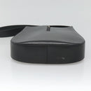 Salvatore Ferragamo Gancini Shoulder Bag Safiano leather Black Auth BD2230-9