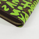 LOUIS VUITTON Monogram Graffiti Zippy Wallet Green M93712 LV Auth BD2242V-16