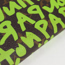 LOUIS VUITTON Monogram Graffiti Zippy Wallet Green M93712 LV Auth BD2242V-7