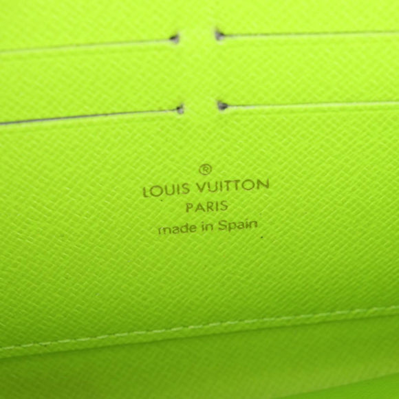 LOUIS VUITTON Monogram Graffiti Zippy Wallet Green M93712 LV Auth BD2242V