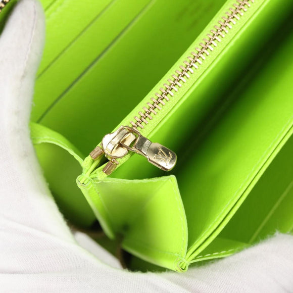 LOUIS VUITTON Monogram Graffiti Zippy Wallet Green M93712 LV Auth BD2242V