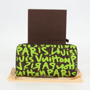LOUIS VUITTON Monogram Graffiti Zippy Wallet Green M93712 LV Auth BD2242V-12