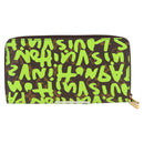 LOUIS VUITTON Monogram Graffiti Zippy Wallet Green M93712 LV Auth BD2242V-2