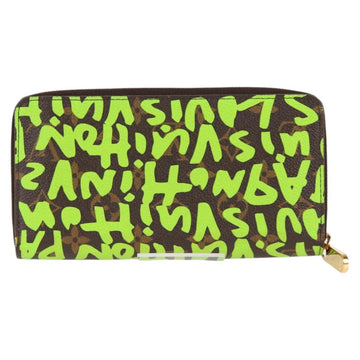 LOUIS VUITTON Monogram Graffiti Zippy Wallet Green M93712 LV Auth BD2242V - 0