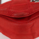 CHANEL Bicolore Chain Shoulder Bag Leather Red CC Auth BD2246V-12