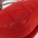 CHANEL Bicolore Chain Shoulder Bag Leather Red CC Auth BD2246V-14