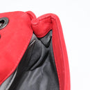 CHANEL Bicolore Chain Shoulder Bag Leather Red CC Auth BD2246V-24