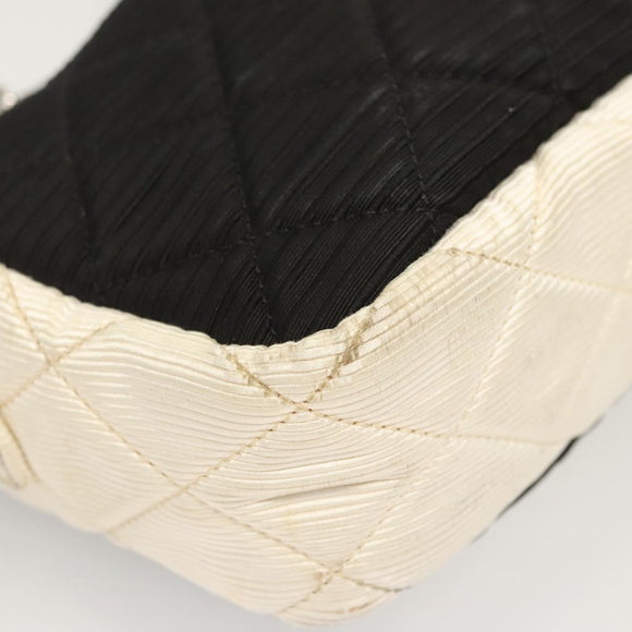 CHANEL Matelasse Chain Shoulder Bag Nylon Black Silver CC Auth BD2249