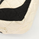 CHANEL Matelasse Chain Shoulder Bag Nylon Black Silver CC Auth BD2249-16