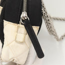 CHANEL Matelasse Chain Shoulder Bag Nylon Black Silver CC Auth BD2249-9