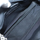 CHANEL Matelasse Chain Shoulder Bag Nylon Black Silver CC Auth BD2249-10