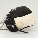 CHANEL Matelasse Chain Shoulder Bag Nylon Black Silver CC Auth BD2249-4