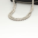 CHANEL Matelasse Chain Shoulder Bag Nylon Black Silver CC Auth BD2249-7
