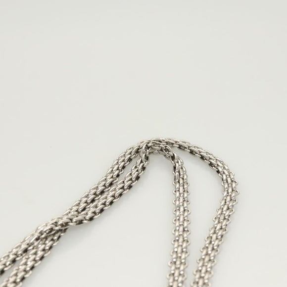 CHANEL Matelasse Chain Shoulder Bag Nylon Black Silver CC Auth BD2249