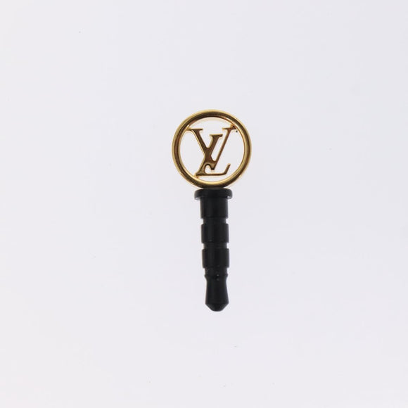 LOUIS VUITTON Earphone jack metal Gold M61014 LV Auth BD2256