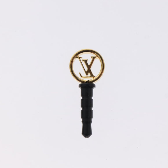 LOUIS VUITTON Earphone jack metal Gold M61014 LV Auth BD2256