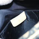 Christian Dior Trotter Canvas Shoulder Bag Navy Gold Auth BD2276-15