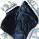 Christian Dior Trotter Canvas Shoulder Bag Navy Gold Auth BD2276-18