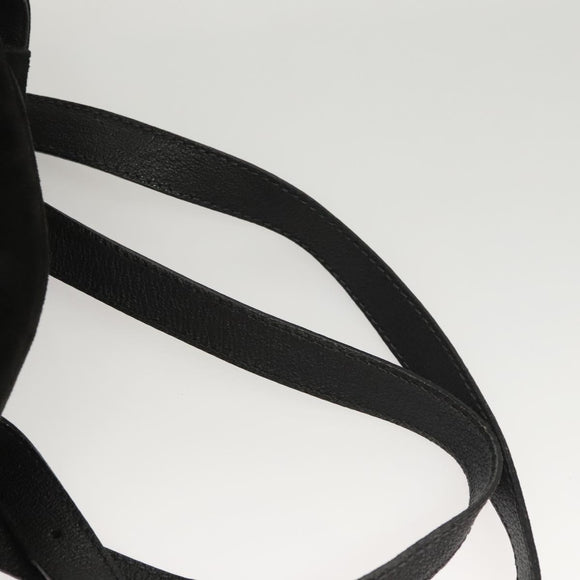 GUCCI Bamboo Backpack Suede Black Gold 003 2058 0030 Auth BD2283