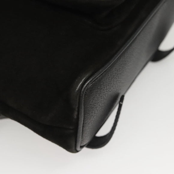 GUCCI Bamboo Backpack Suede Black Gold 003 2058 0030 Auth BD2283