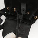 GUCCI Bamboo Backpack Suede Black Gold 003 2058 0030 Auth BD2283-22