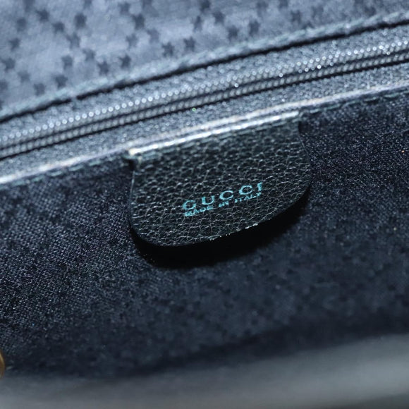 GUCCI Bamboo Backpack Suede Black Gold 003 2058 0030 Auth BD2283